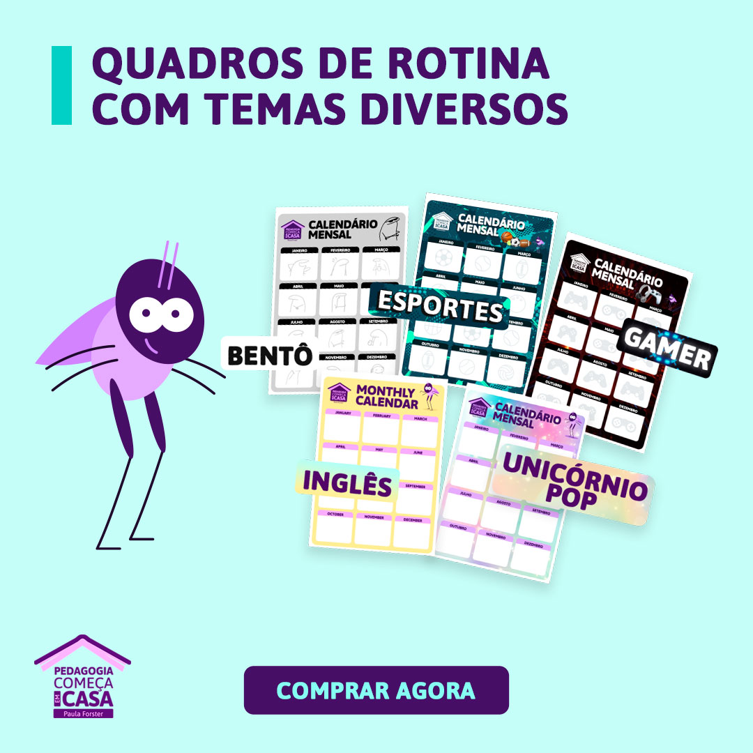 São quatro quadros de rotina para baixar e imprimir.
